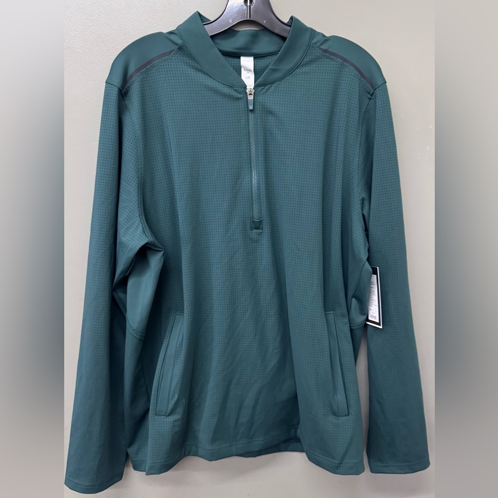 Rhone Men’s Air tech Quarter-Zip Pullover in Moss Green size Large